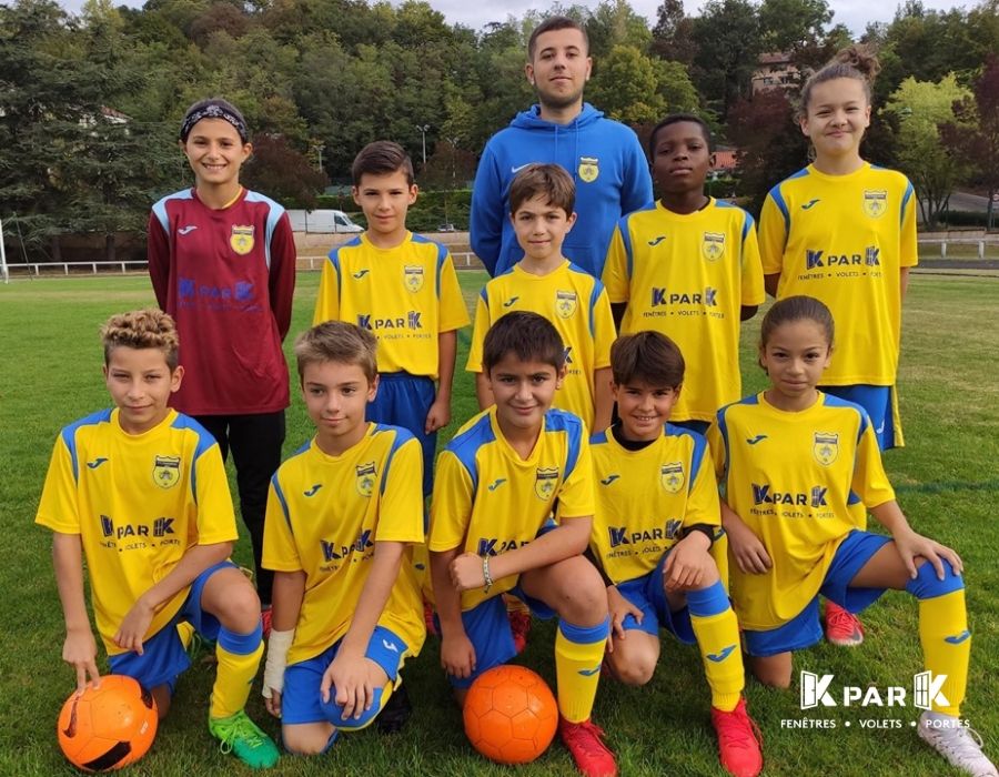 jeunes de la catégorie U11 du FC Fontaines KparK 