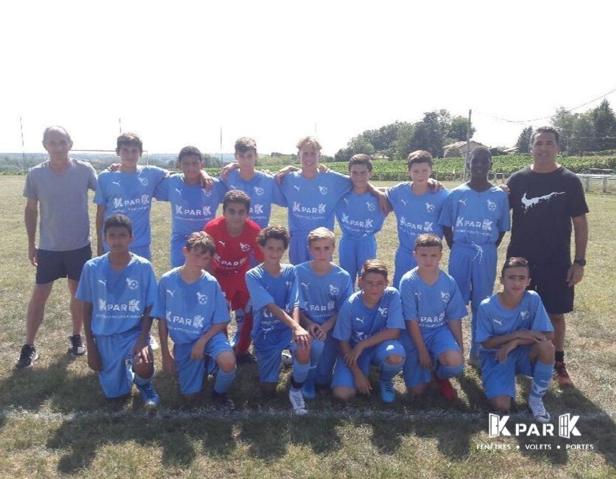 Photo d'équipes des U14 U15 du FC Coteaux Libournais KparK 