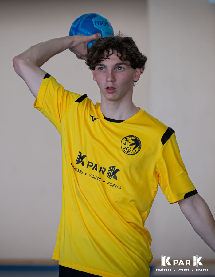 maillot KparK m18 Sénart Agglomération Handball photo joueur