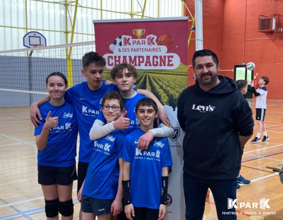 Remise KparK équipes M15 et M18 racing club epernay volley-ball collaborateur KparK