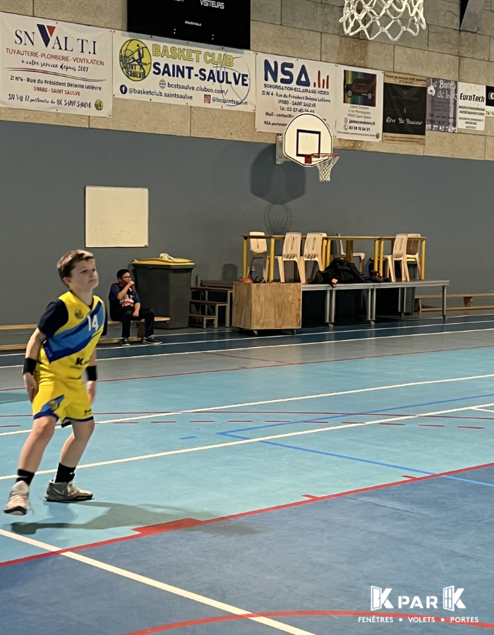 Maillot KparK Shoot joueur U11 Basket club Saint Saulve